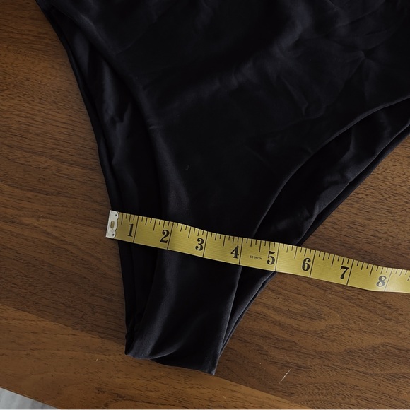 CHEEKY HIGH WAISTED BLACK SWIM BOTTOMS #0341 - Picture 6 of 7